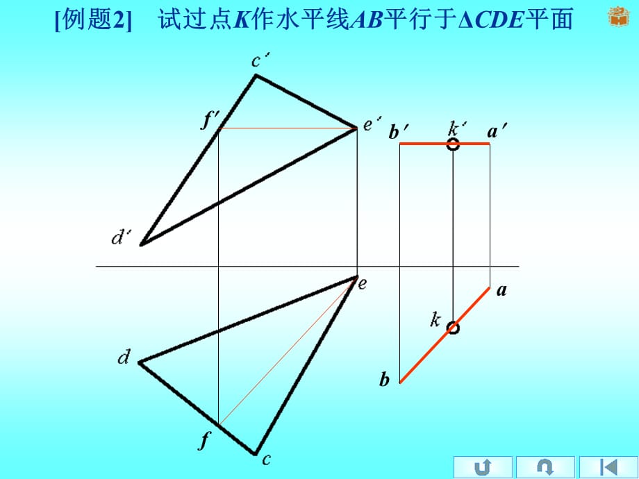 § 1-5 直线与平面的相对位置 两平面的相对位置_第5页