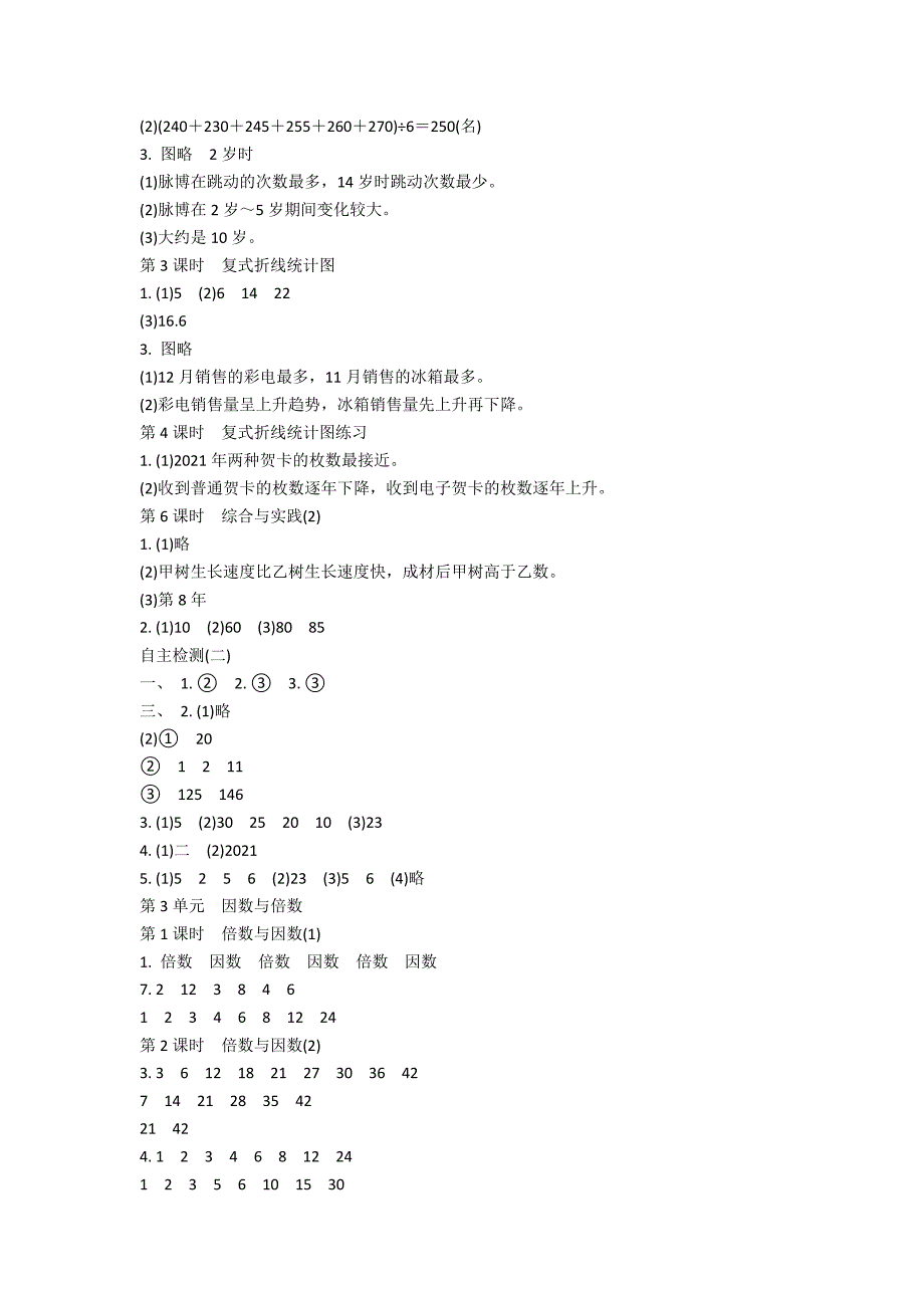 新苏教版五年级年级下册数学《伴你学》全部参考答案 - 新苏教版小学五年级数学试卷_第4页