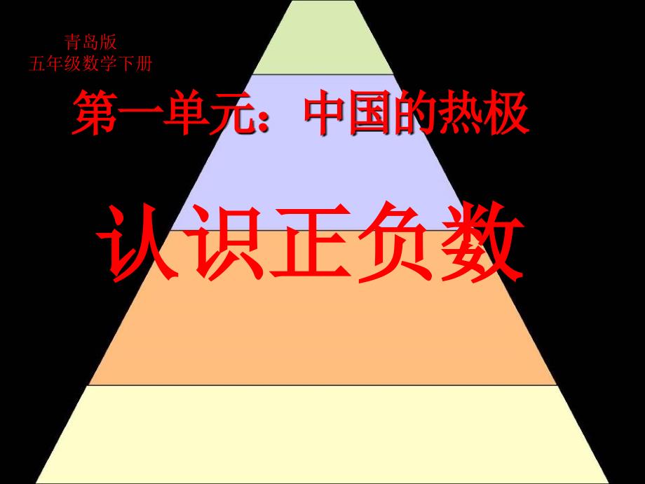 青岛版小学五年级数学下册第一单元认识负数教学课件_第1页