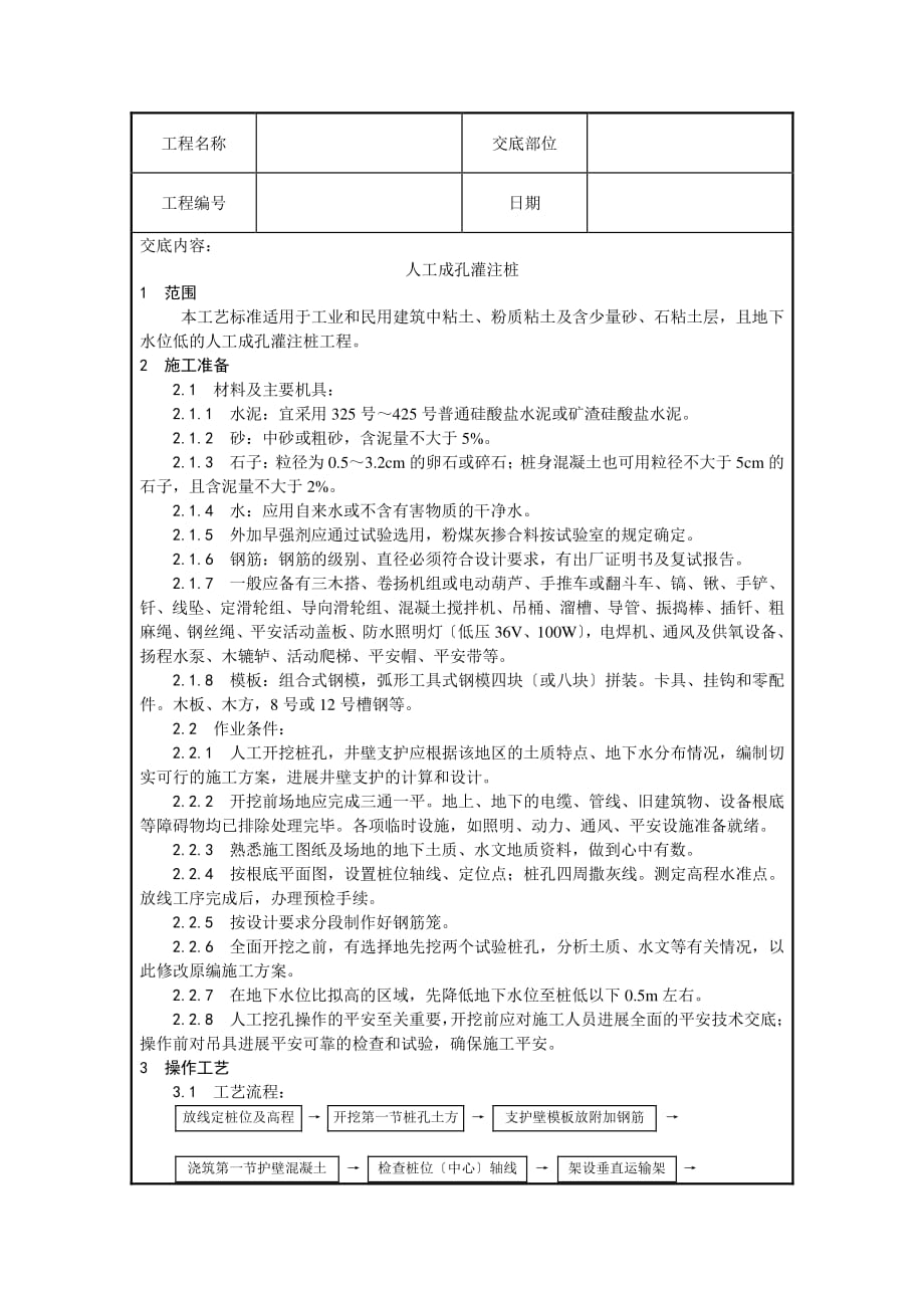 人工成孔灌注桩技术交底（PDF版）_第1页