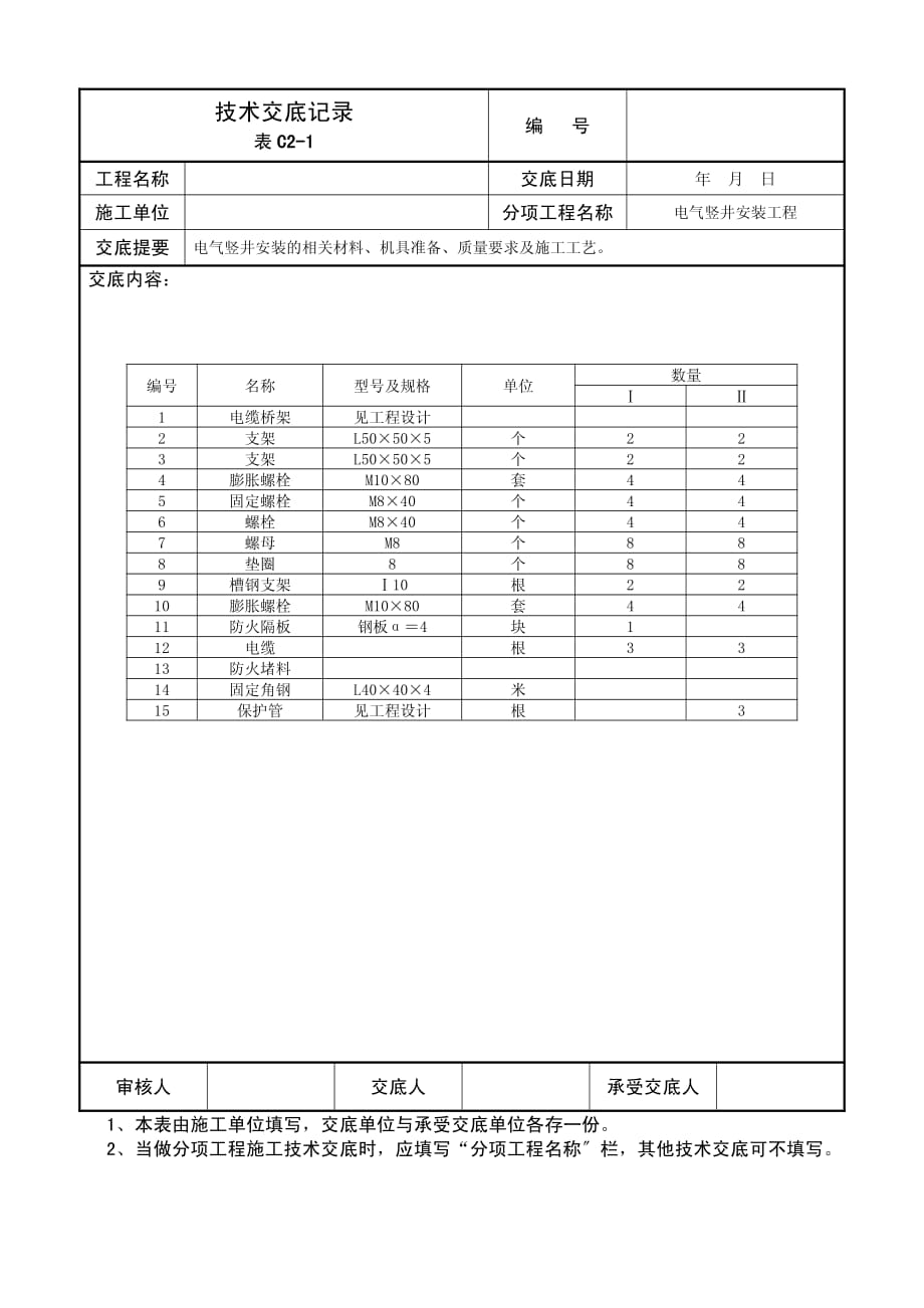 电气竖井安装工程技术交底（PDF版）记录_第4页