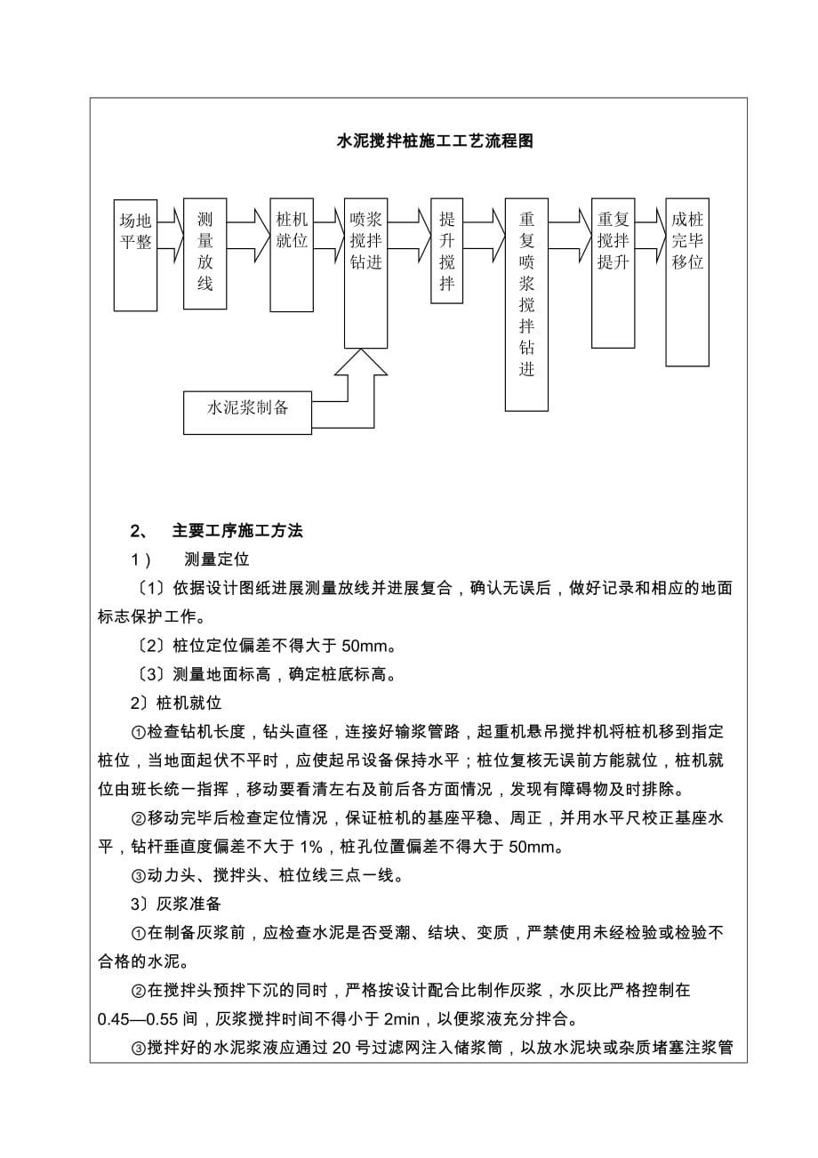 水泥搅拌桩施工技术交底（Word版）6_第2页