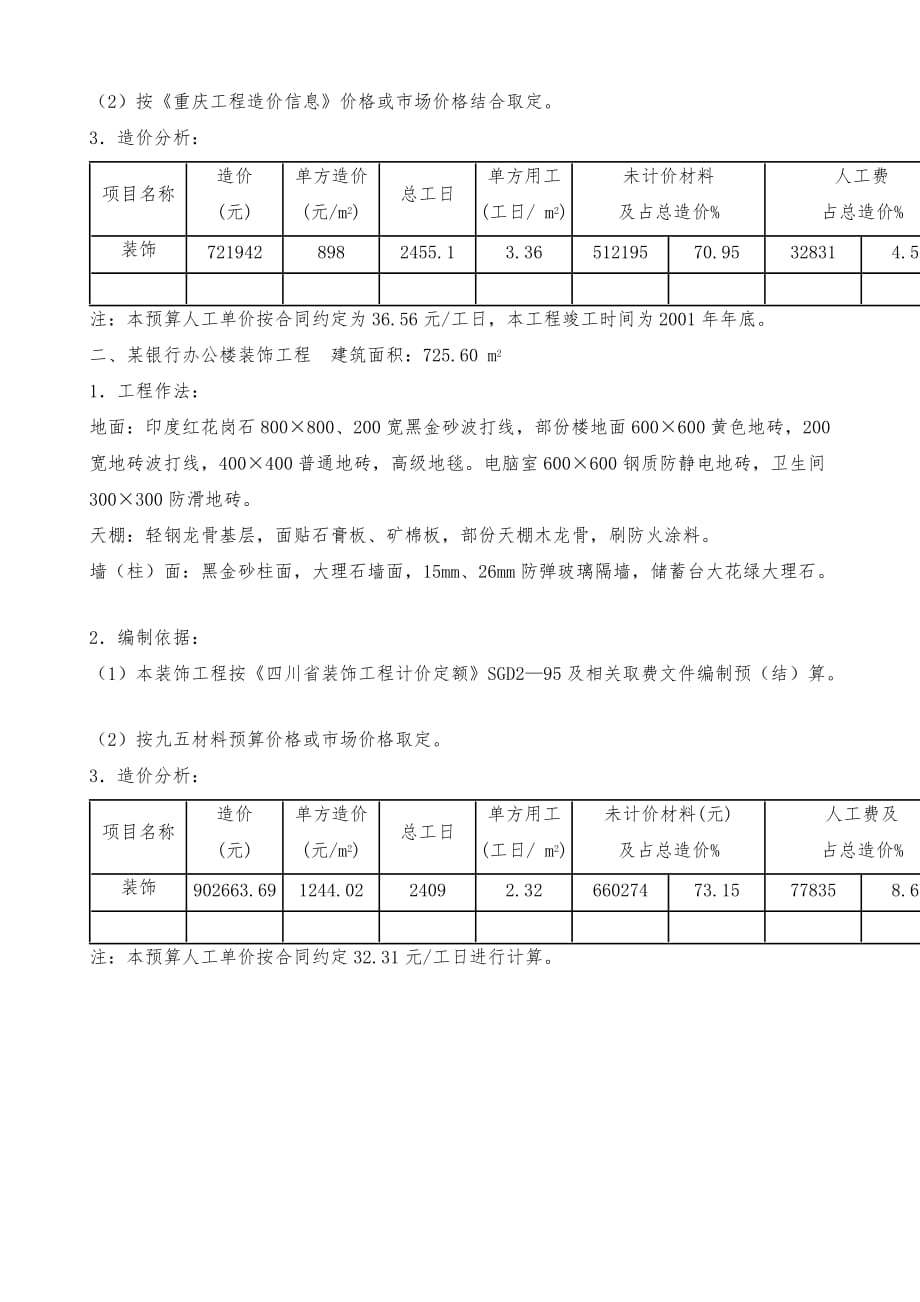 重庆市装饰工程造价实例（三）_第3页