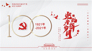 6.290简约党政风庆祝建党周年庆典PPT