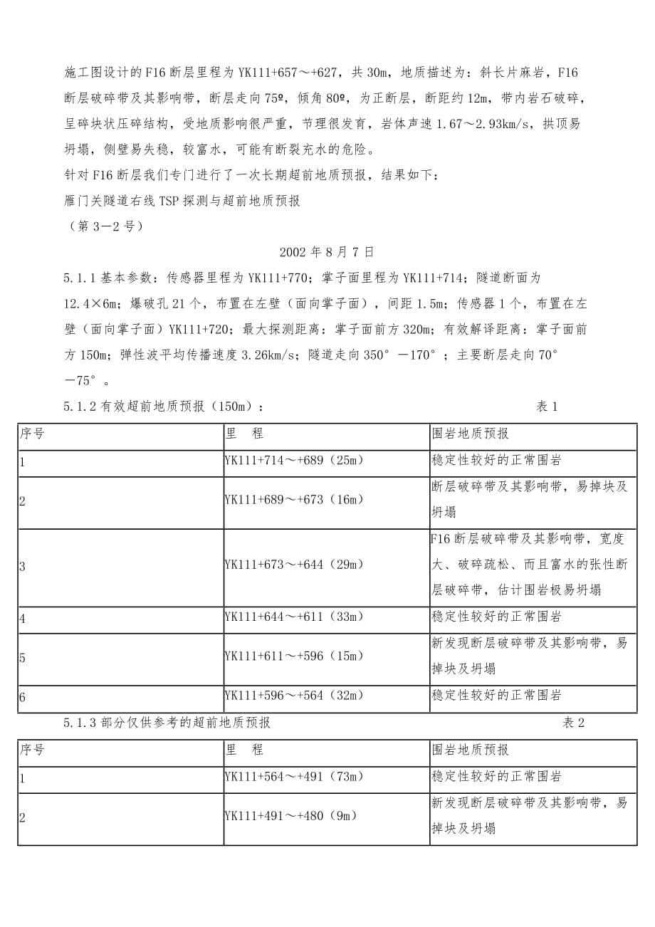 超前地质预报在雁门关隧道施工中的综合应用_第5页