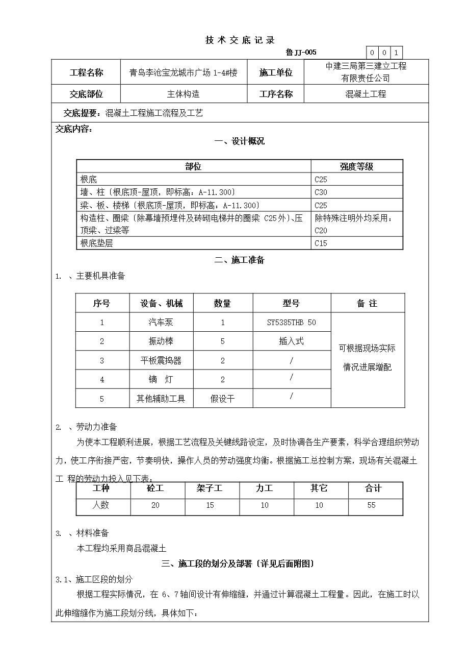 城市广场混凝土工程技术交底_第1页