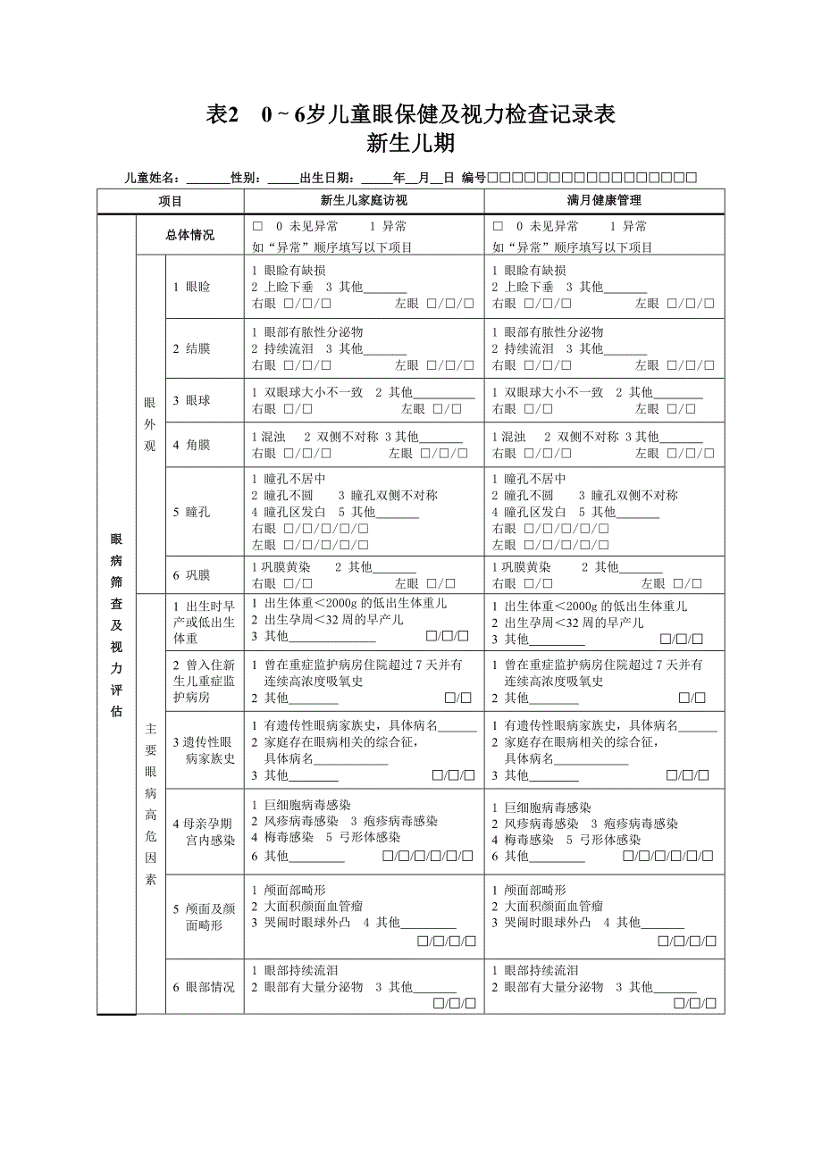 儿童眼健康档案_第4页