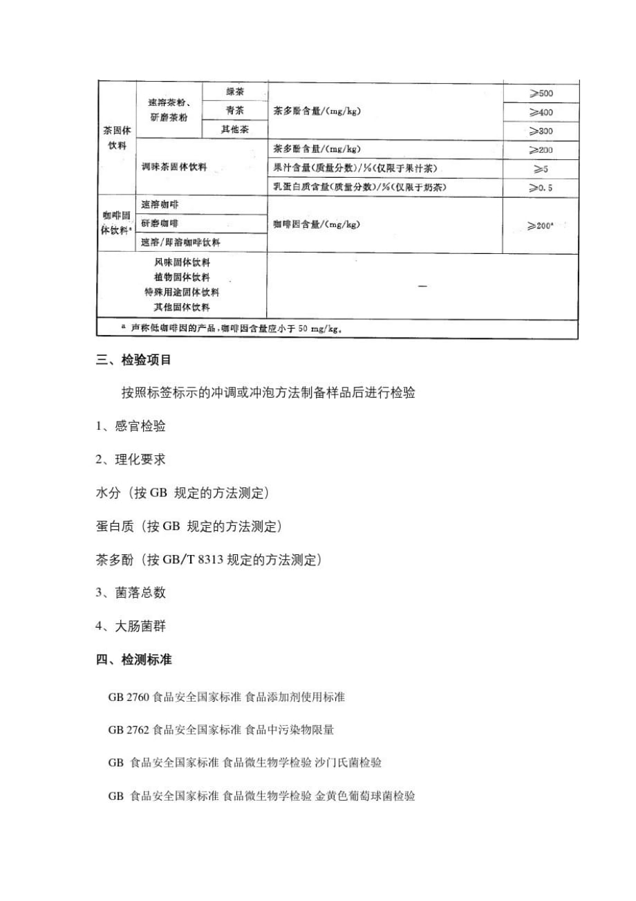 固体饮料产品分类及检测标准科标检测_第4页