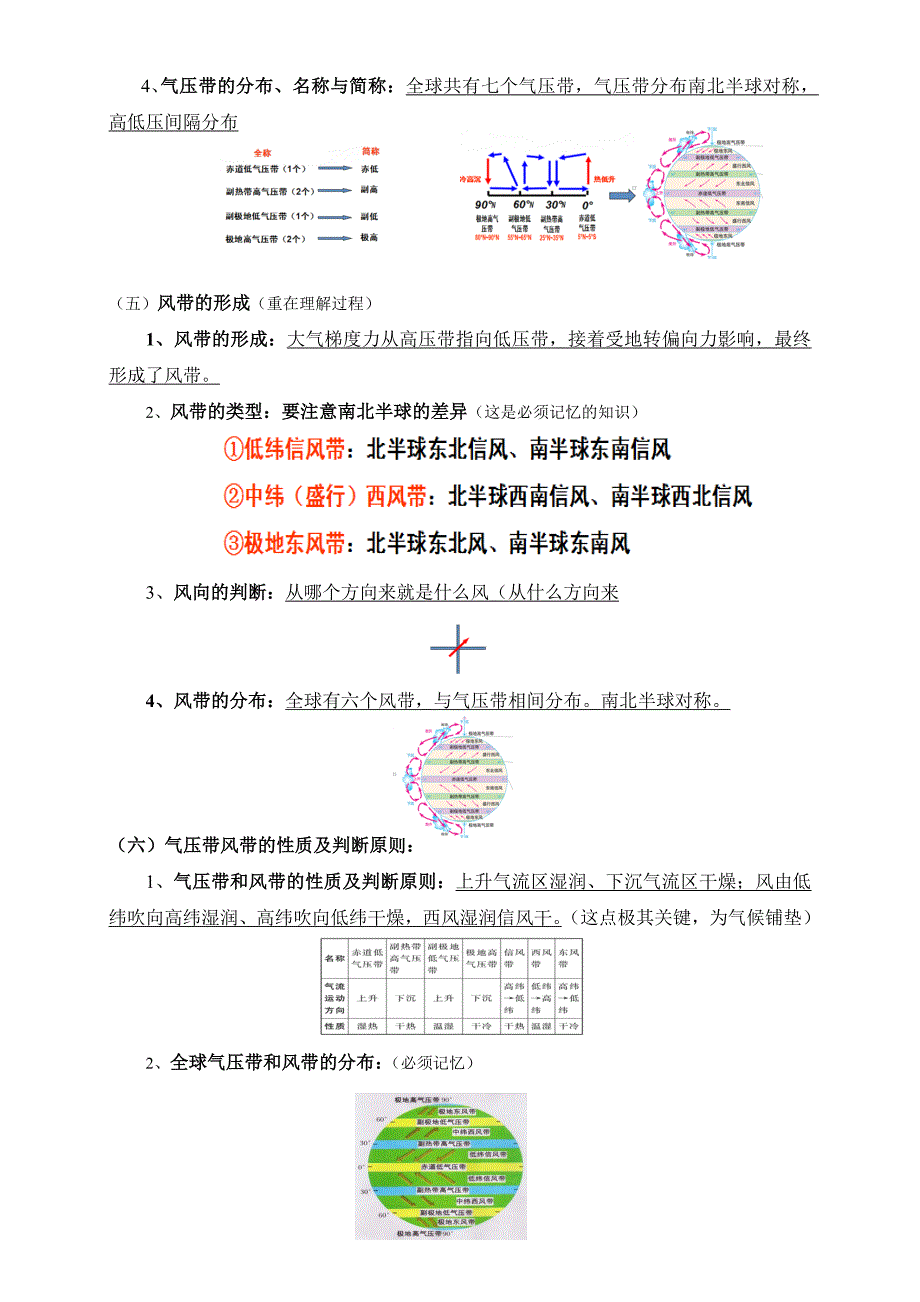 2.2气压带和风带 教案 人教版高中地理必修一_第4页