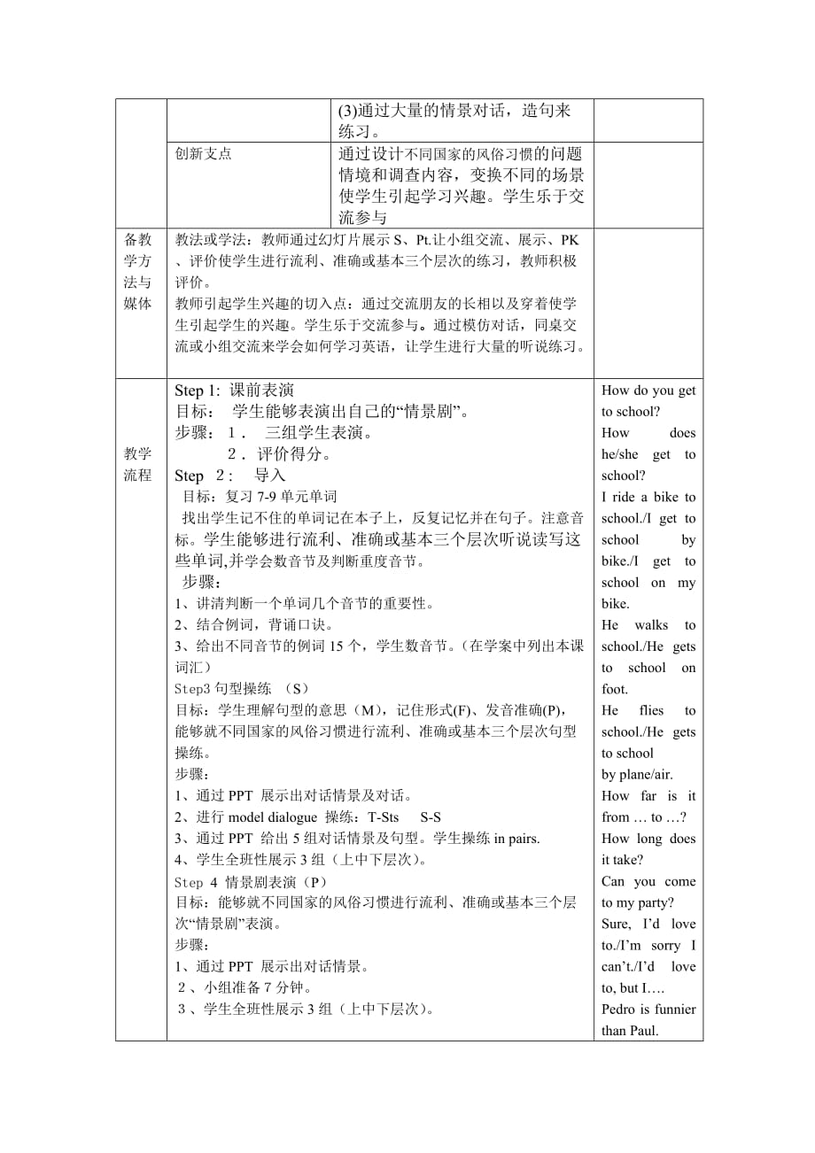 （推荐）八年级英语上册(Units4-6)复习教案_第4页