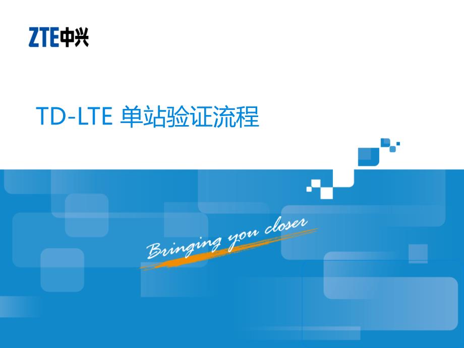 新手专用：TD-LTE 单站验证流程【行业内容】_第1页