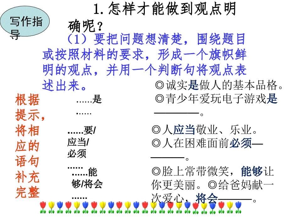 2018秋人教部编版九年级语文上册课件：第二单元写作观点要明确 (共11张PPT)_第5页