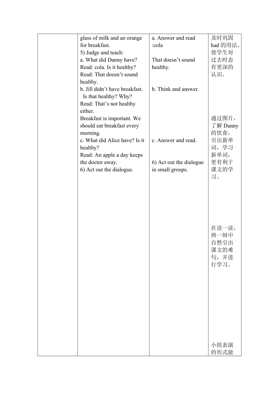 五年级下册英语教案-Module2Unit1FoodanddrinksPeriod2牛津上海版（试用本）_第3页