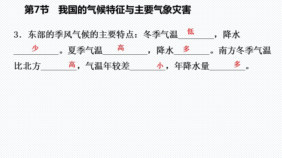 2018年秋浙教版八年级科学上册同步练习课件：2.7我国的气候特征与主要气象灾害_第5页