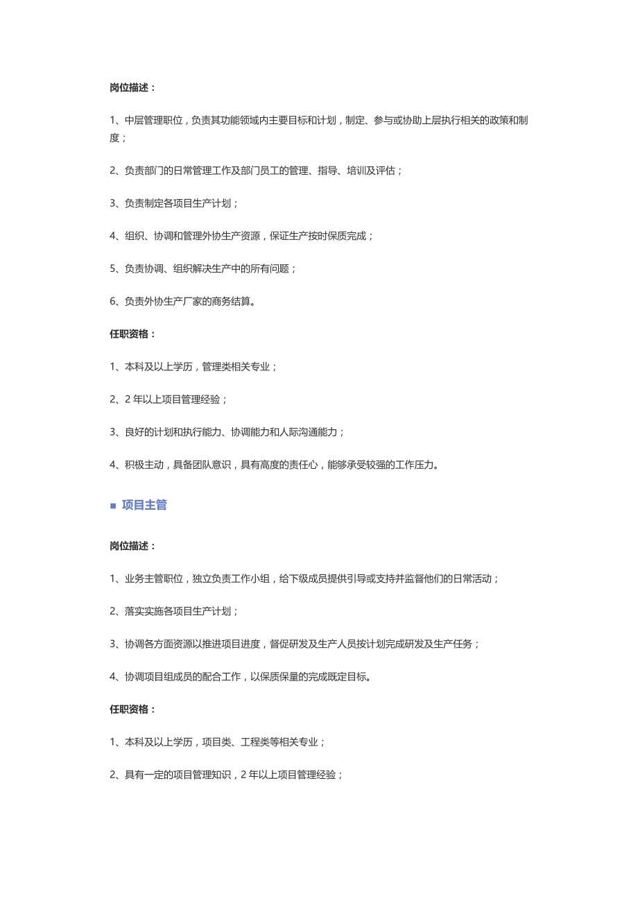 【IT管理及支持、互联网、通信技术、计算机软件、计算机硬件】职位说明_第5页