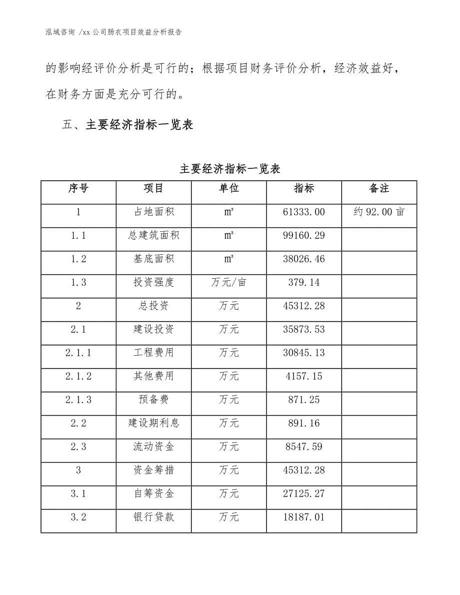 xx公司肠衣项目效益分析报告（范文模板）_第5页