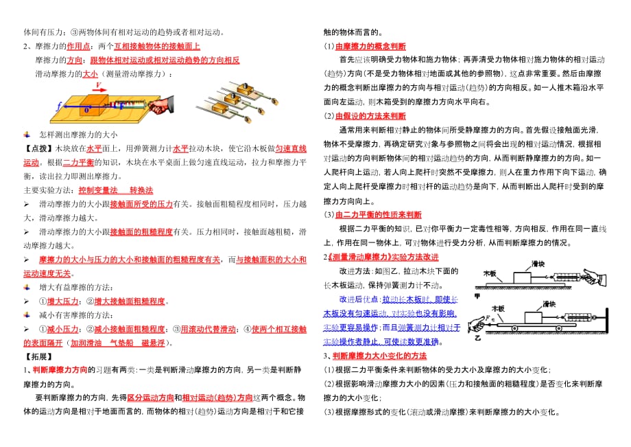 人教版八年级物理下册《运动和力》知识点精编_第2页