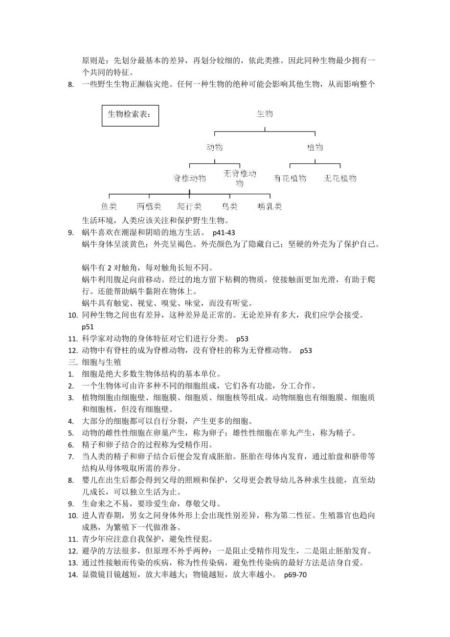 上海科学六年级上考试要点总结_第2页