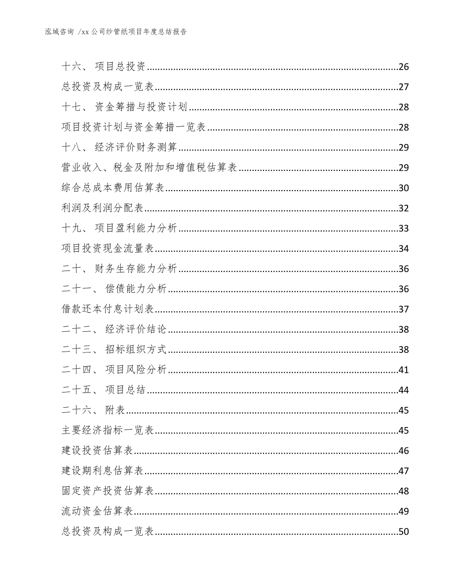 xx公司纱管纸项目年度总结报告（范文模板）_第2页