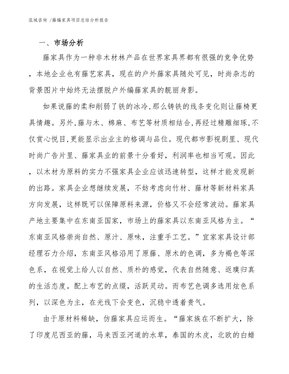 藤编家具项目总结分析报告（模板参考）_第4页