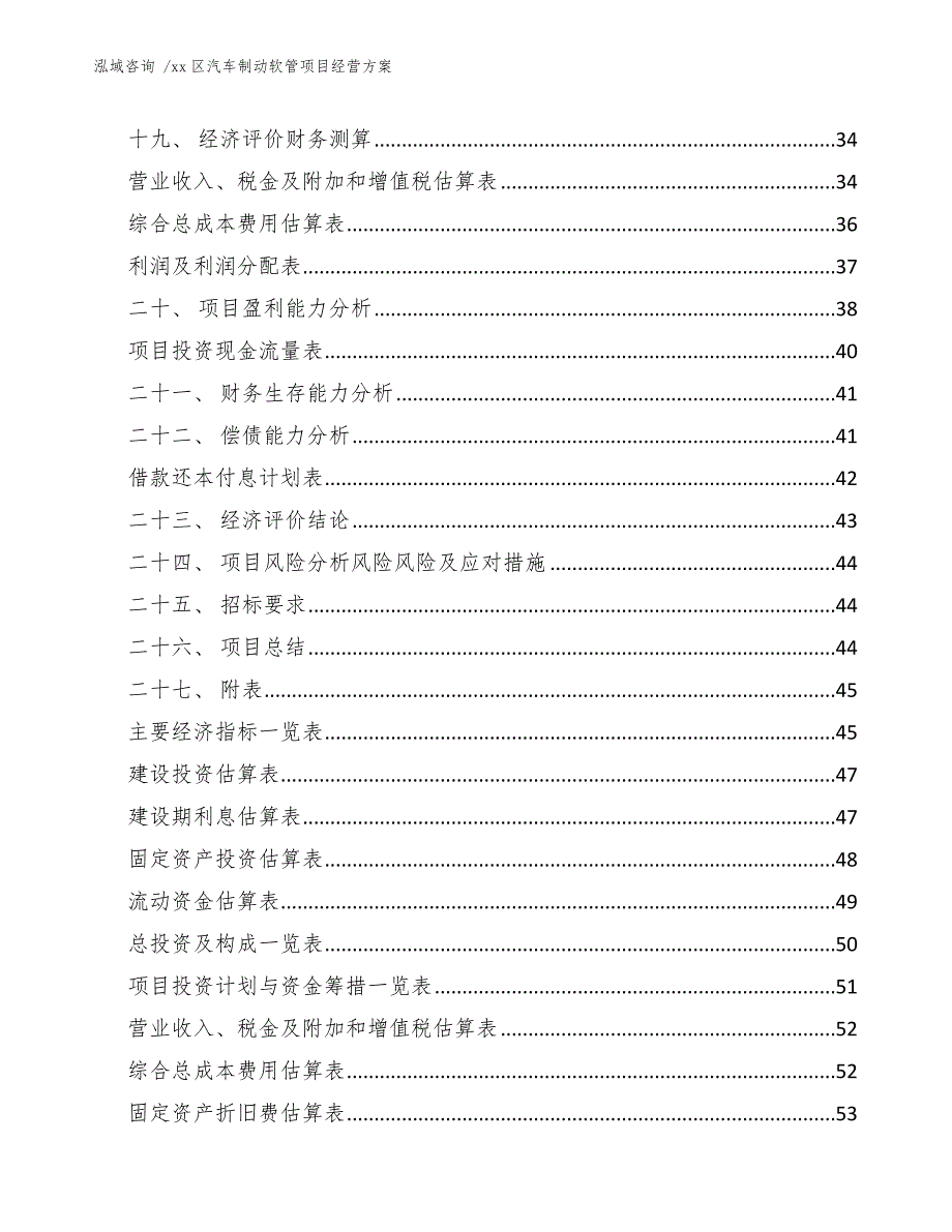 xx区汽车制动软管项目经营（模板）_第3页