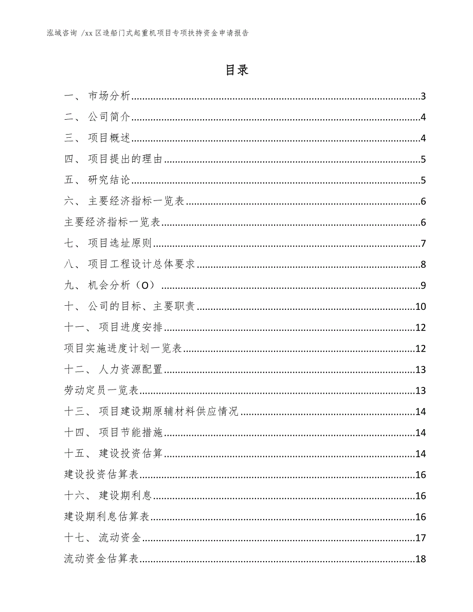 xx区造船门式起重机项目专项扶持资金申请报告（参考模板）_第1页