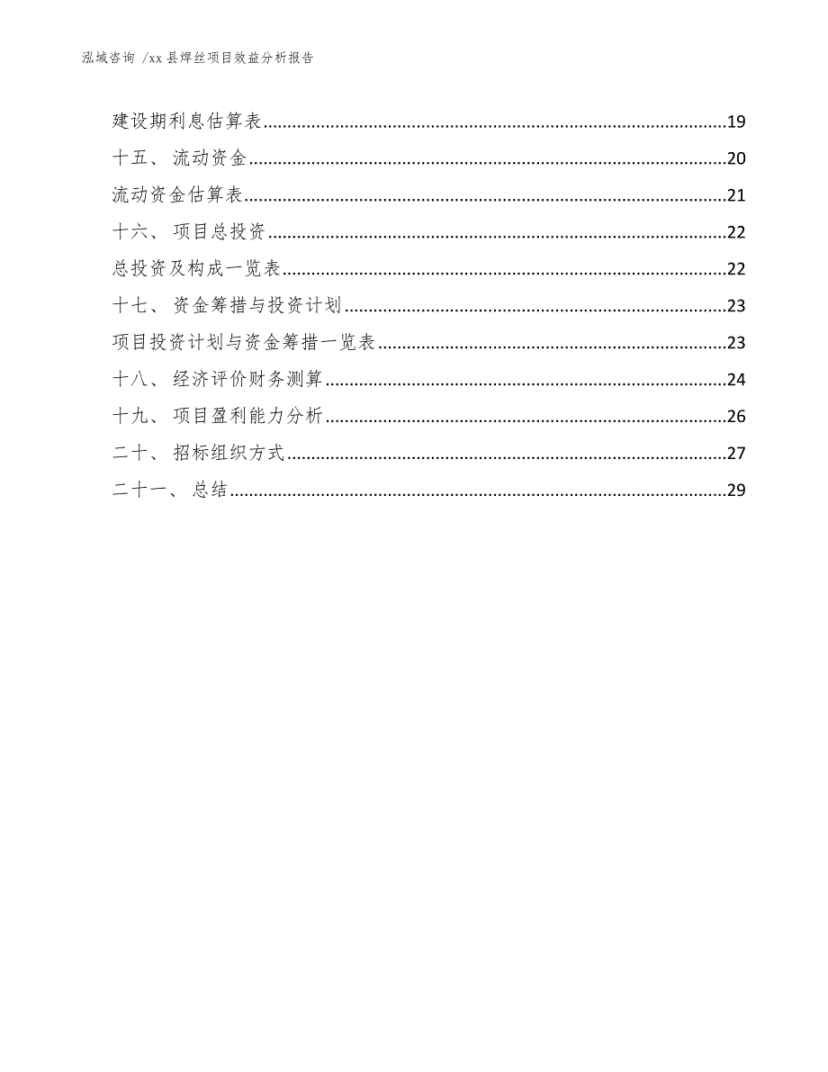 xx县焊丝项目效益分析报告（模板参考）_第2页