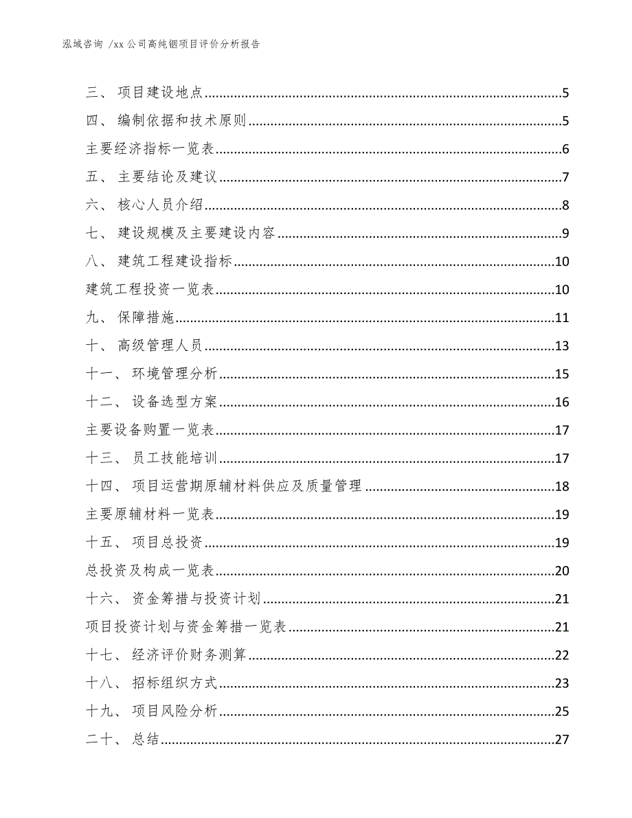 xx公司高纯铟项目评价分析报告（参考模板）_第2页