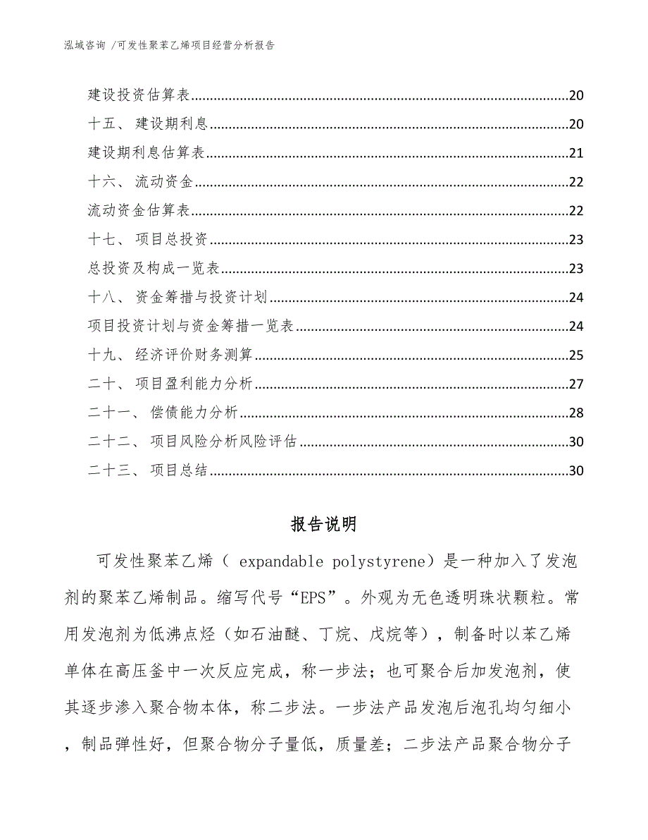 可发性聚苯乙烯项目经营分析报告（范文）_第2页