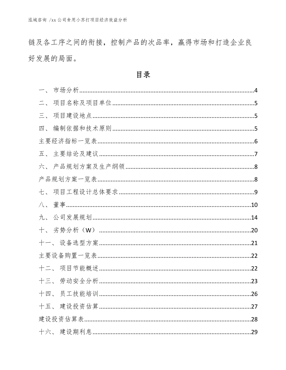 xx公司食用小苏打项目经济效益分析（参考模板）_第2页