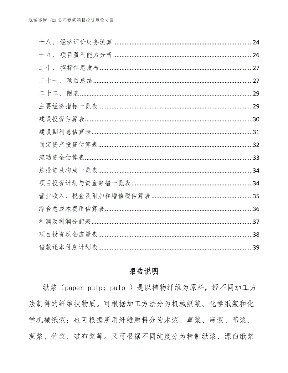 xx公司纸浆项目投资建设方案（模板参考）_第2页