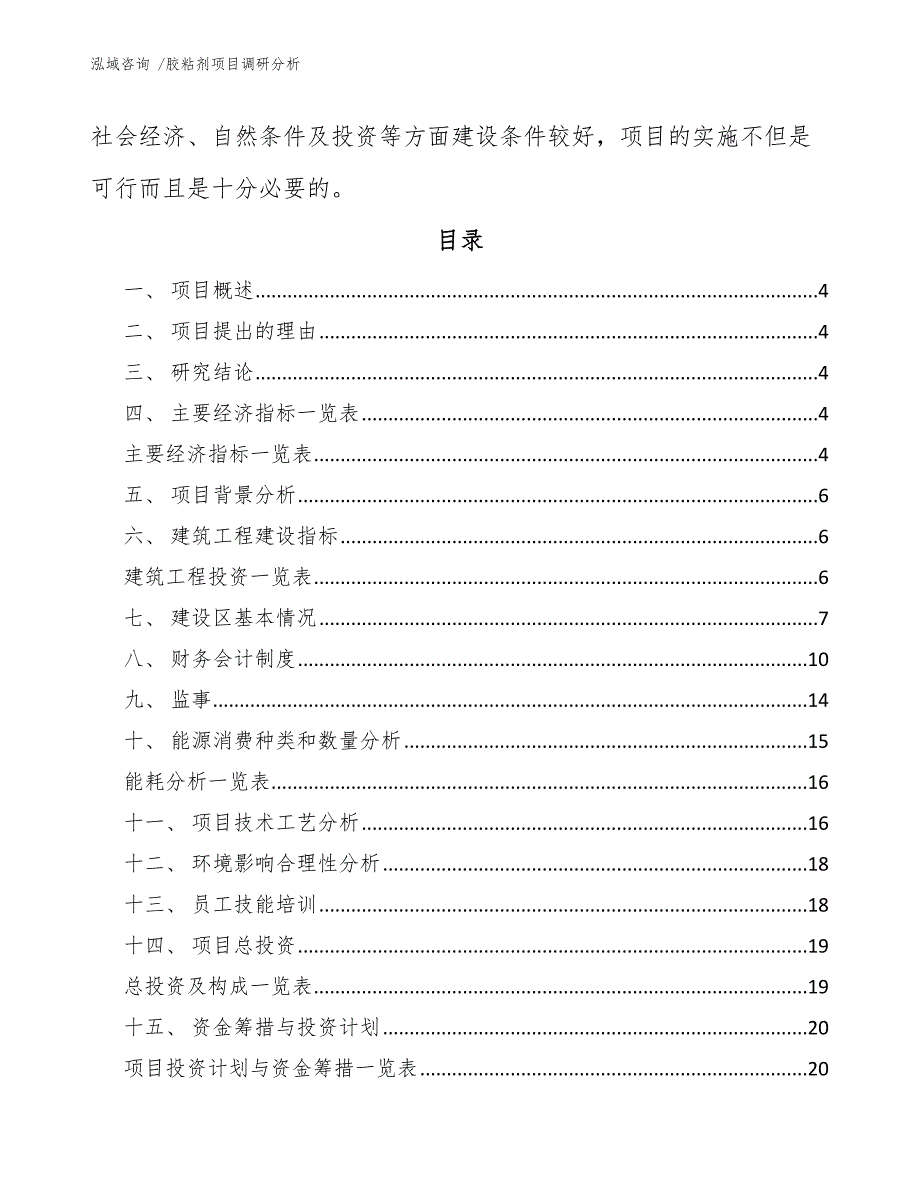 胶粘剂项目调研分析（范文模板）_第2页