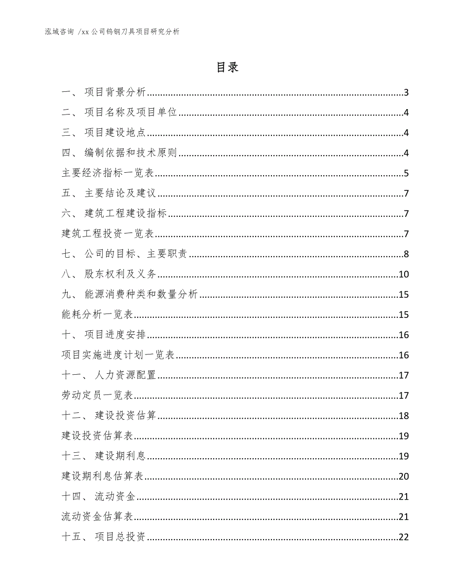 xx公司钨钢刀具项目研究分析（模板）_第2页