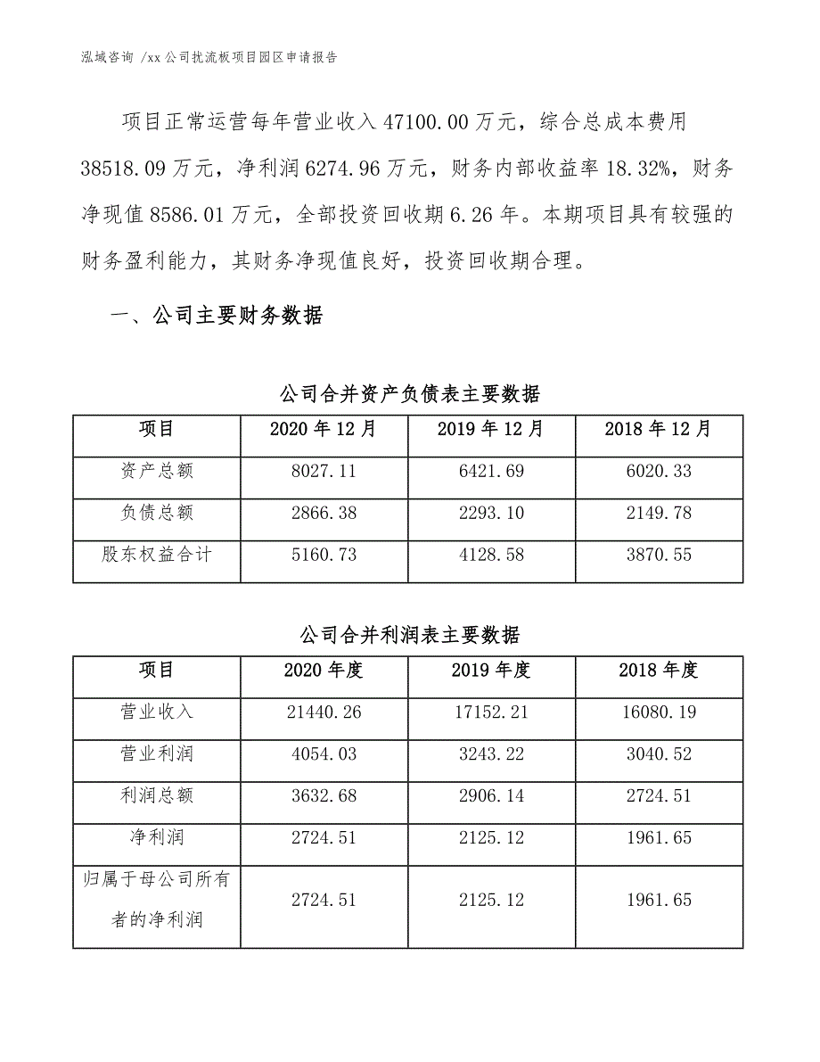 xx公司扰流板项目园区申请报告（模板）_第4页