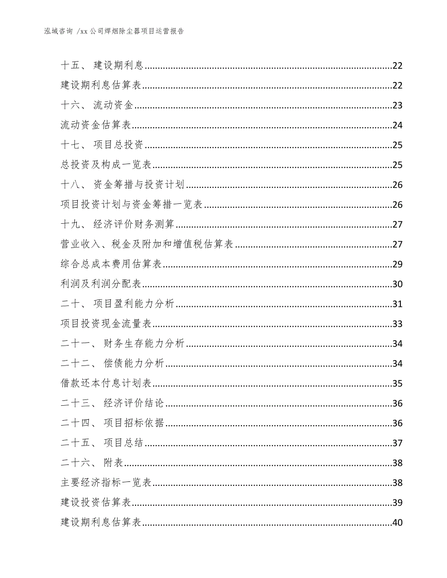 xx公司焊烟除尘器项目运营报告（模板参考）_第2页
