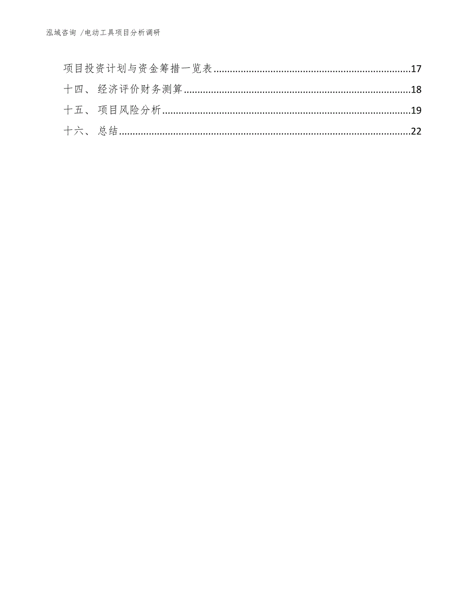 电动工具项目分析调研（模板范文）_第2页