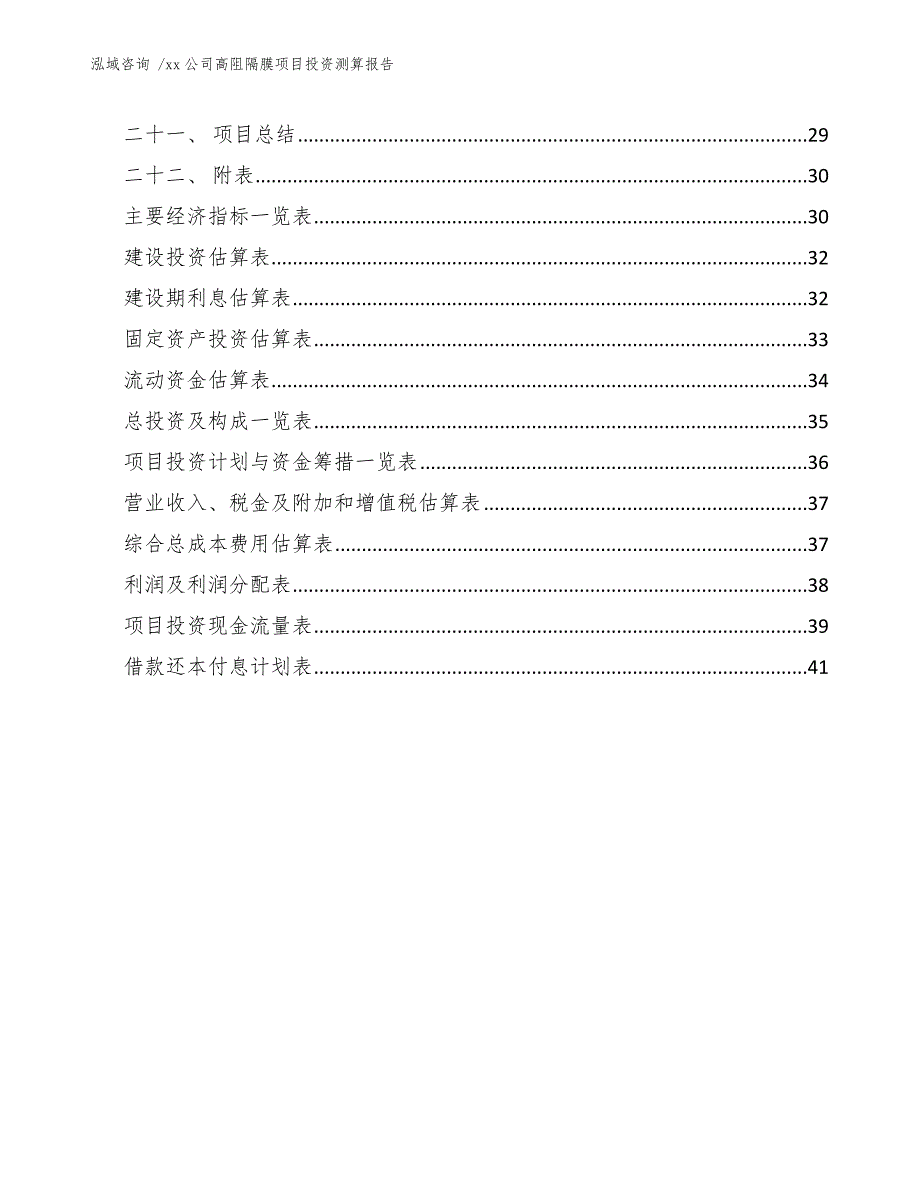 xx公司高阻隔膜项目投资测算报告（参考模板）_第2页