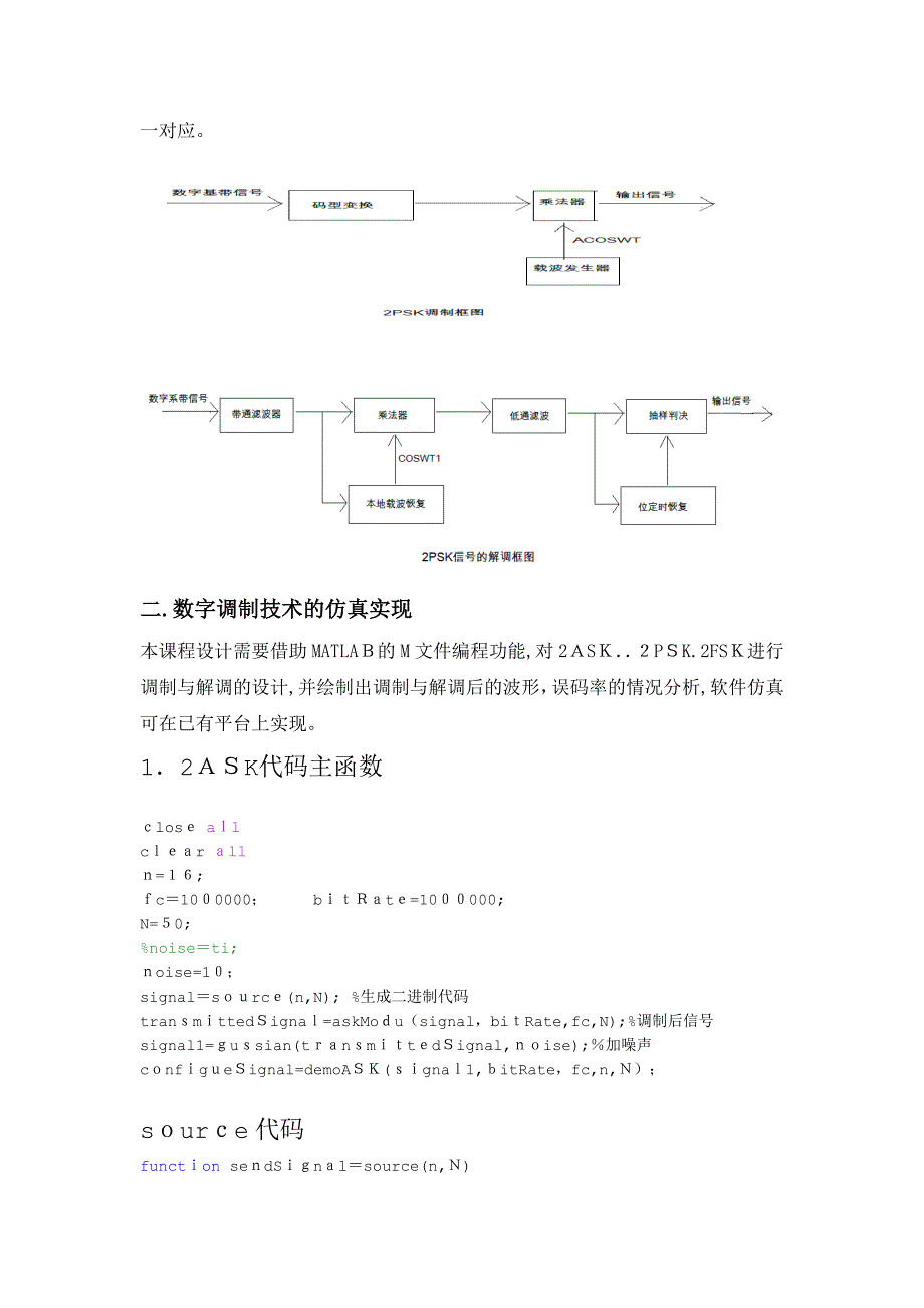 自-基于MATLAB仿真的2ASK2PSK2FSK性能比较和分析_第4页