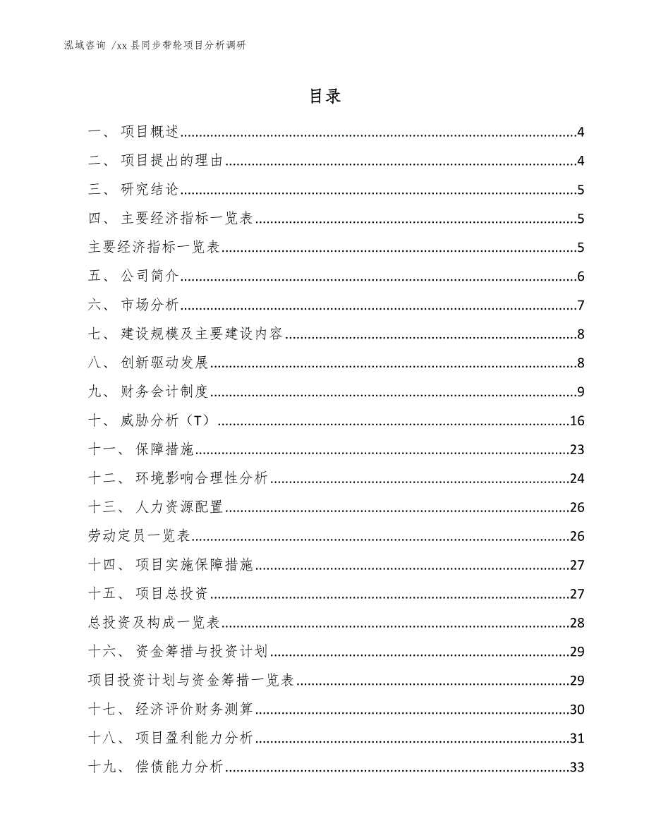 xx县同步带轮项目分析调研（模板参考）_第2页