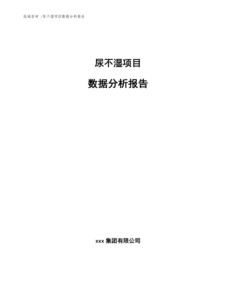 尿不湿项目数据分析报告（参考范文）_第1页