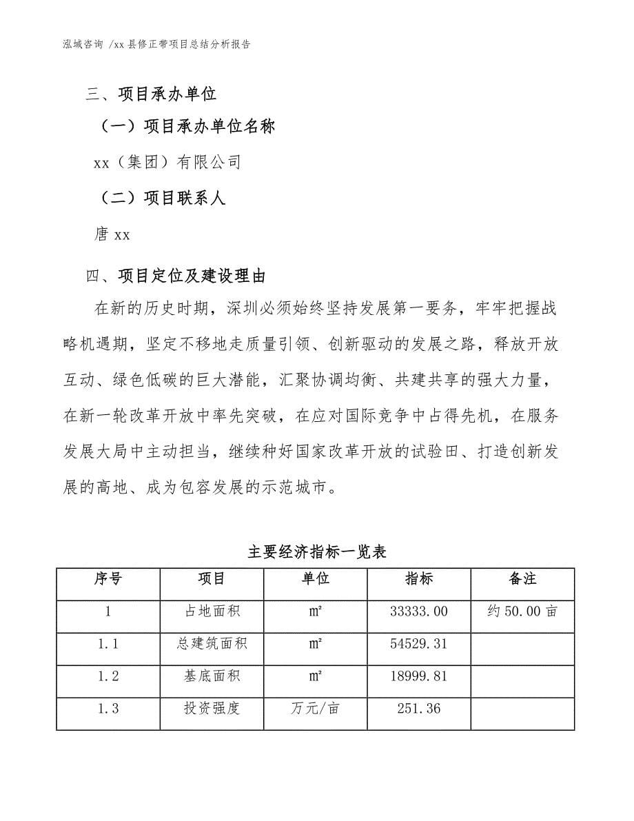 xx县修正带项目总结分析报告（参考模板）_第5页