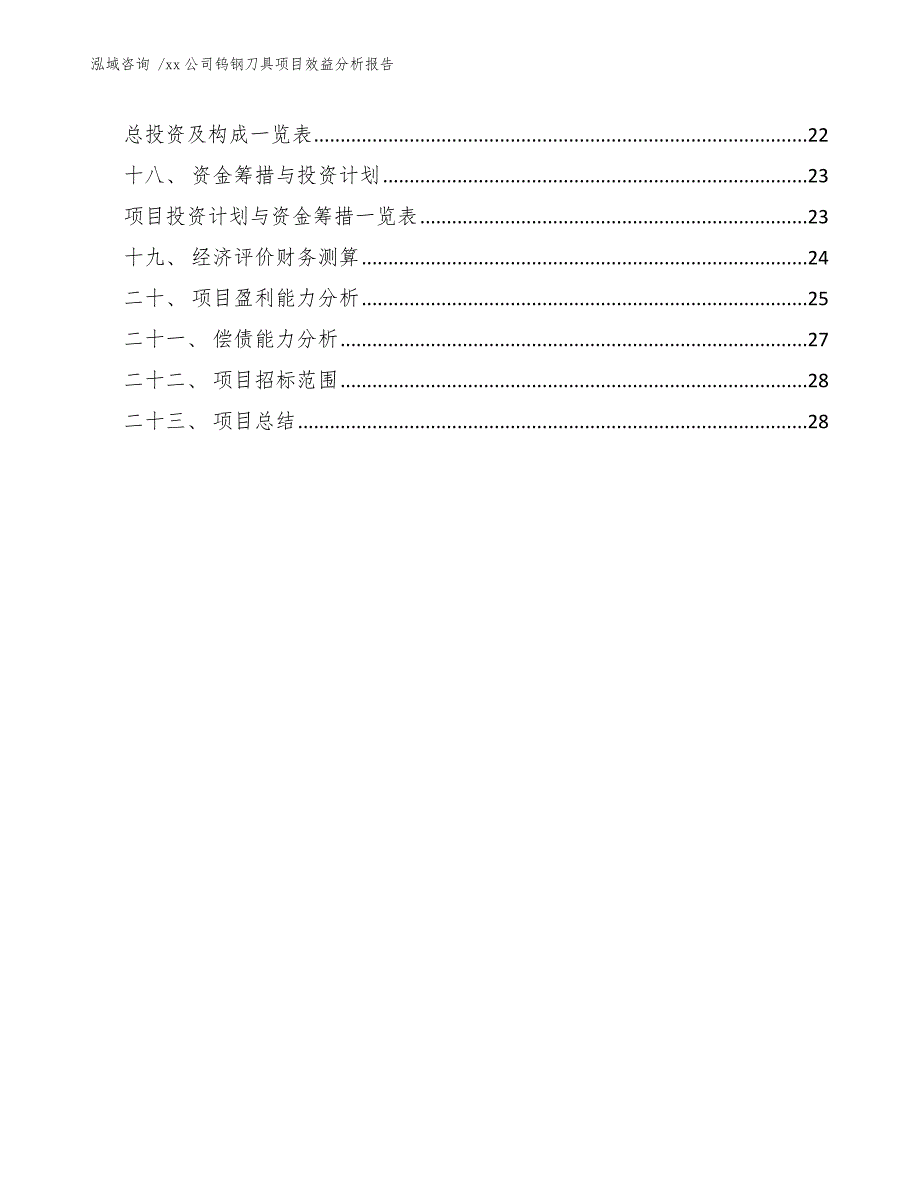 xx公司钨钢刀具项目效益分析报告（模板参考）_第3页