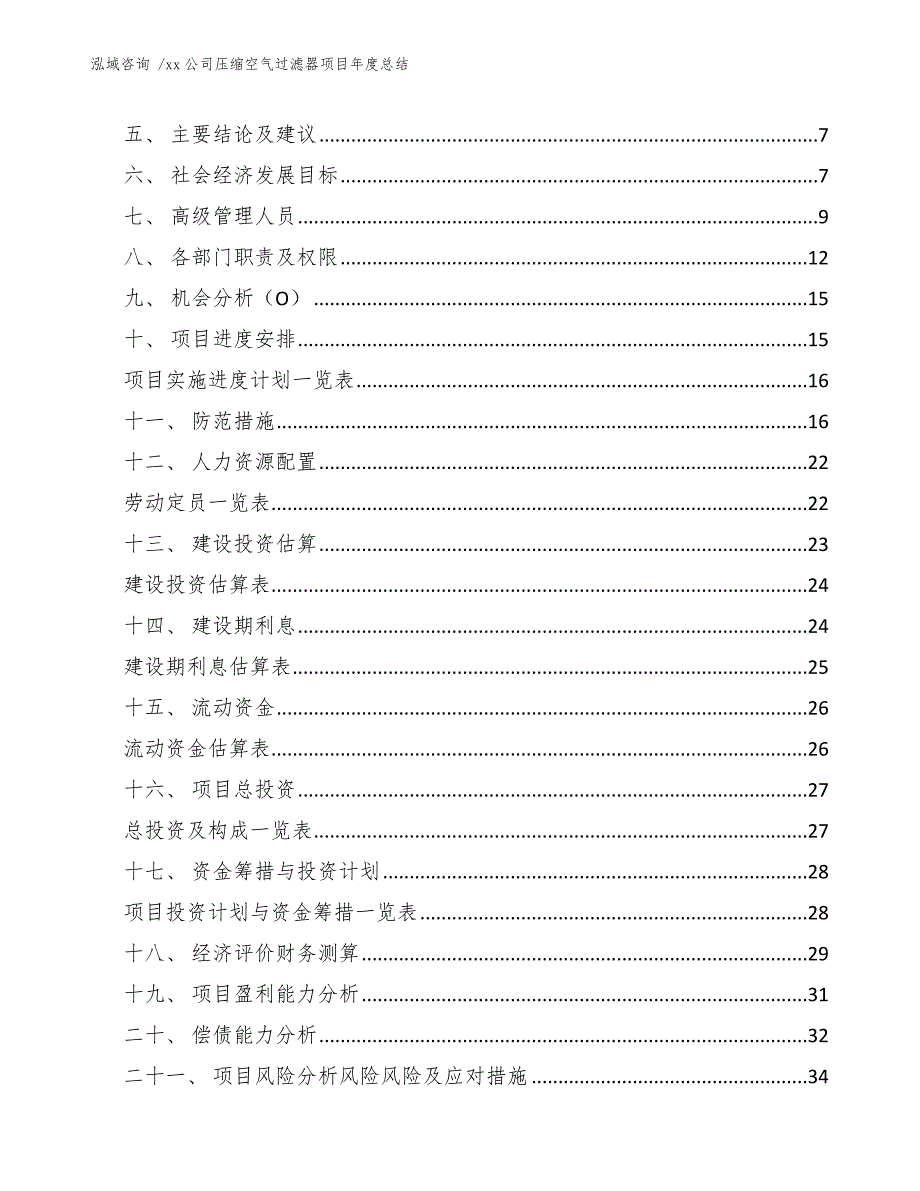 xx公司压缩空气过滤器项目年度总结（模板参考）_第2页