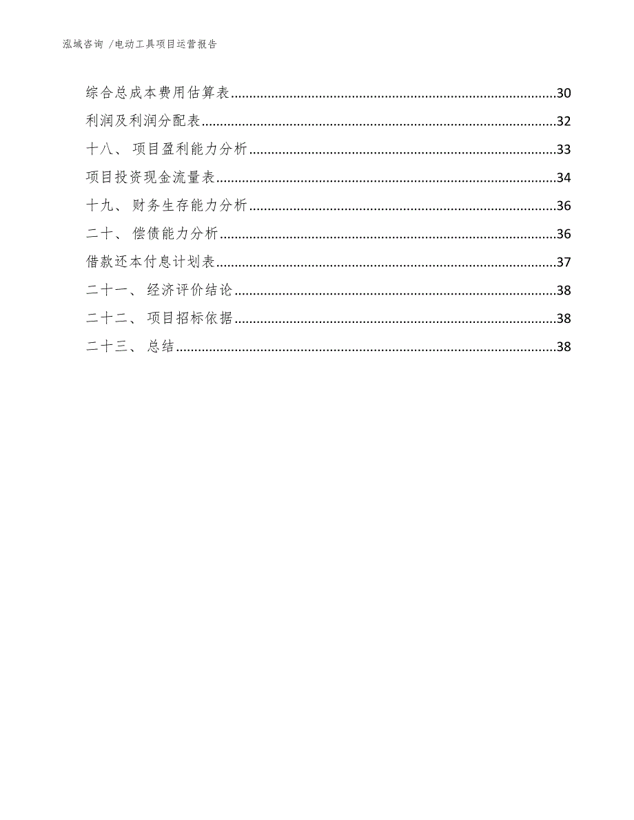 电动工具项目运营报告（范文）_第3页