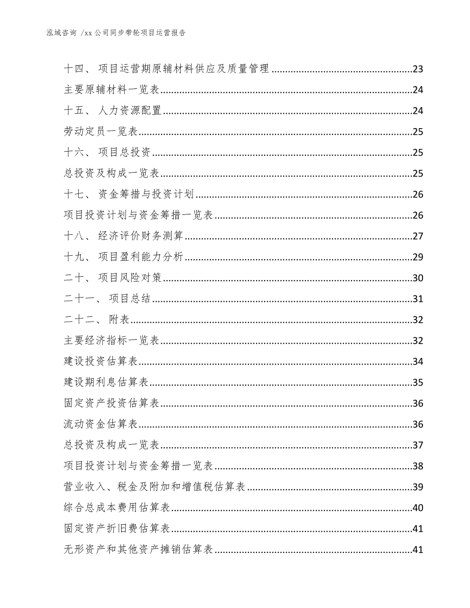 xx公司同步带轮项目运营报告（范文）_第2页