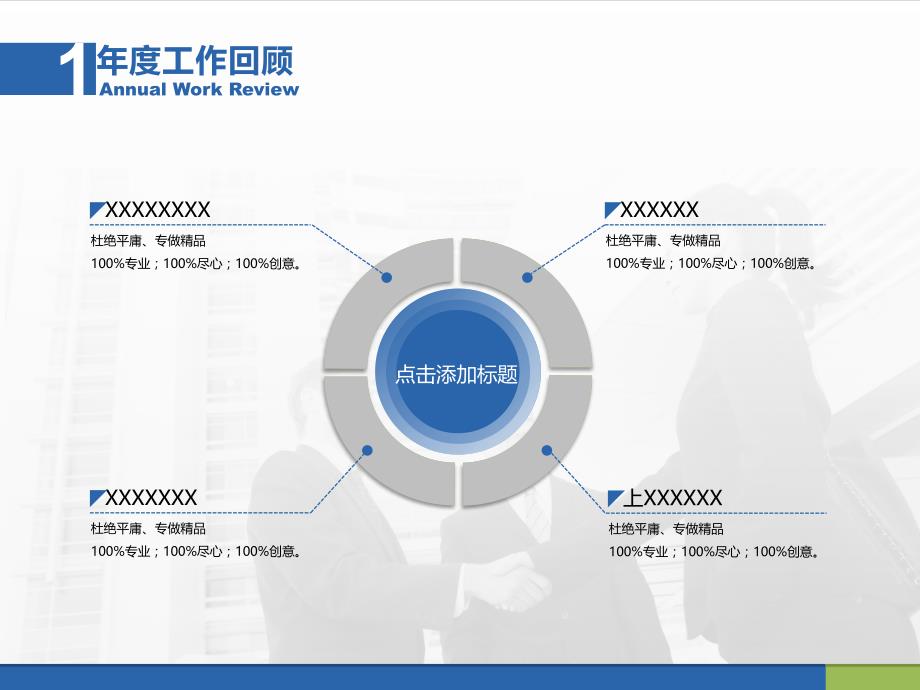 蓝色封面色系年度工作回顾亮点总结汇报计划模板_第4页