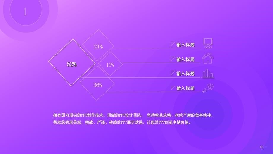 蓝底商务计划总结演讲展示总结提案ppt模板_第5页