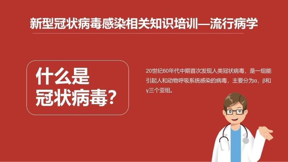 红色预防新型冠状病毒感染万众一心抗击疫情中国加油通用PPT模板_第5页