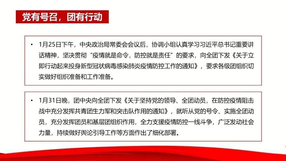 战疫中的共青团组织共青战疫党课党建党政ppt专题培训订制课件PPT模板_第5页