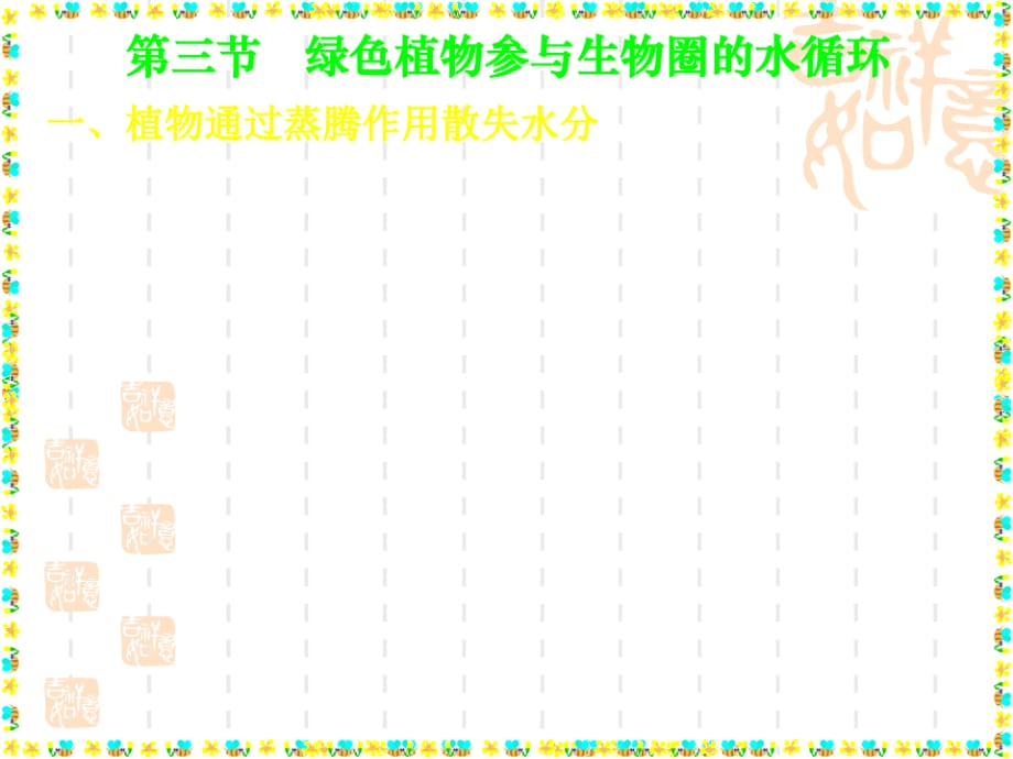 初中七年级(初一)生物课件 绿色植物参与生物圈的水循环_第4页